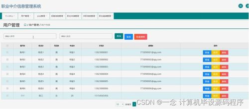 Java计算机毕业设计 职业中介信息管理系统的开发与部署